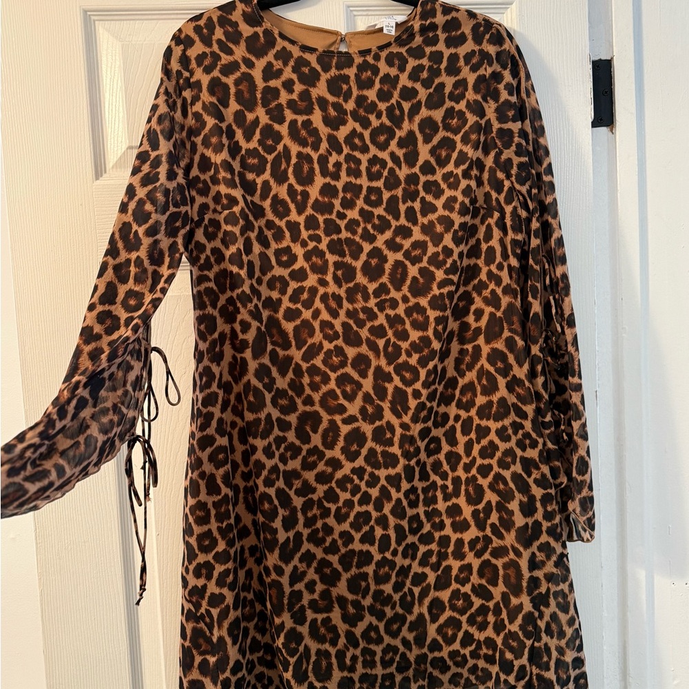 Time and Tru Leopard Print Mini Dress